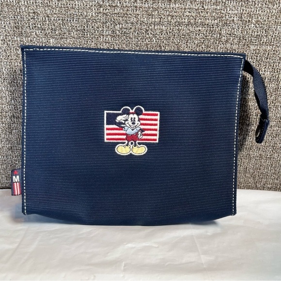 Disney Store Mickey Mouse Zippered Pouch Purse Americana‎ USA Stars Patriotic - Picture 1 of 11